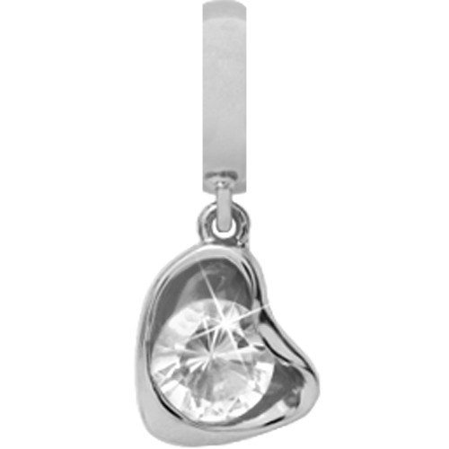 Image of Christina Collect Crystal Heart Drop sølv charm